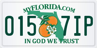 FL license plate 0157IP