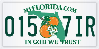 FL license plate 0157IR