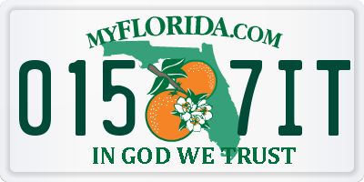 FL license plate 0157IT