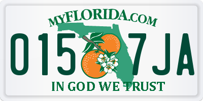 FL license plate 0157JA