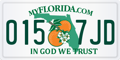 FL license plate 0157JD