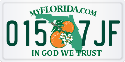 FL license plate 0157JF
