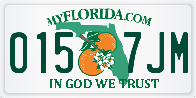 FL license plate 0157JM