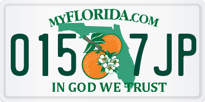 FL license plate 0157JP