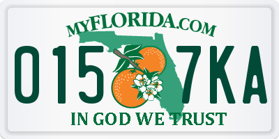 FL license plate 0157KA