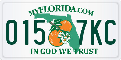 FL license plate 0157KC