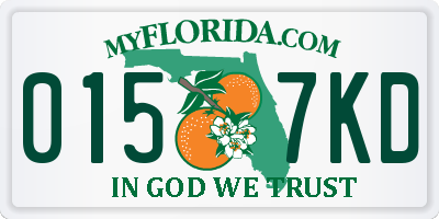 FL license plate 0157KD