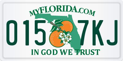 FL license plate 0157KJ