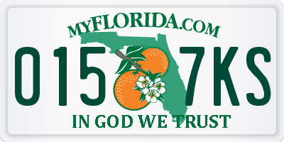 FL license plate 0157KS