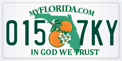 FL license plate 0157KY