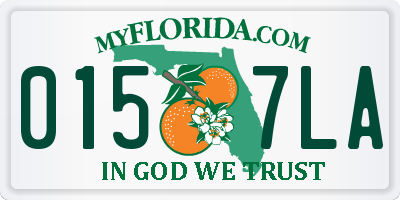 FL license plate 0157LA