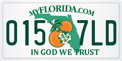 FL license plate 0157LD