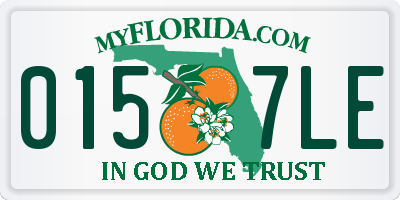 FL license plate 0157LE