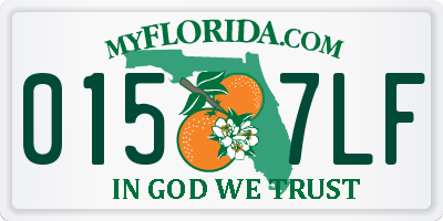 FL license plate 0157LF