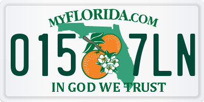 FL license plate 0157LN