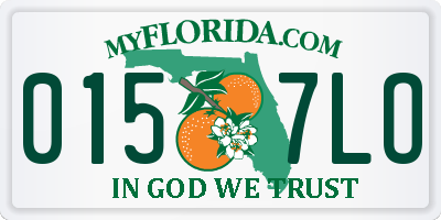 FL license plate 0157LO