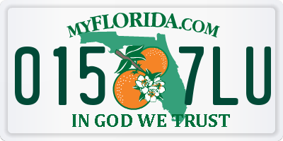FL license plate 0157LU