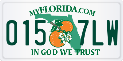FL license plate 0157LW