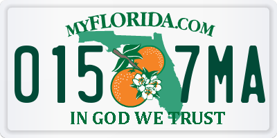 FL license plate 0157MA
