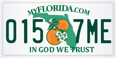 FL license plate 0157ME