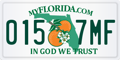 FL license plate 0157MF