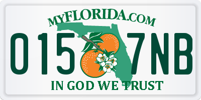 FL license plate 0157NB