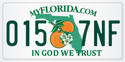 FL license plate 0157NF