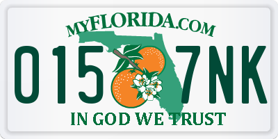 FL license plate 0157NK
