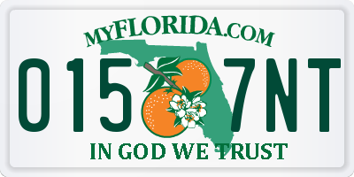 FL license plate 0157NT