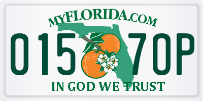 FL license plate 0157OP