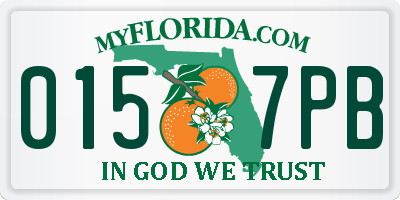 FL license plate 0157PB