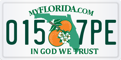 FL license plate 0157PE