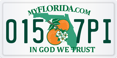 FL license plate 0157PI