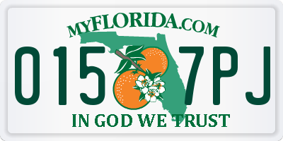 FL license plate 0157PJ