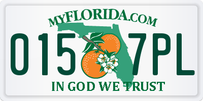 FL license plate 0157PL