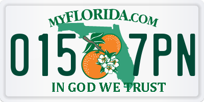 FL license plate 0157PN