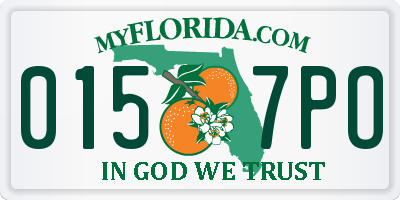FL license plate 0157PO