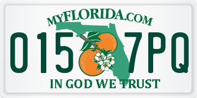 FL license plate 0157PQ