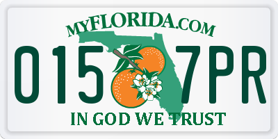 FL license plate 0157PR