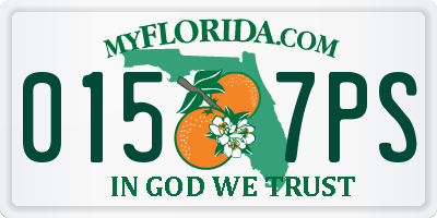 FL license plate 0157PS