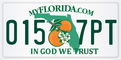 FL license plate 0157PT