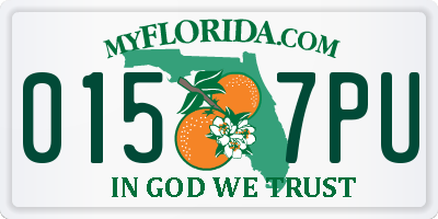 FL license plate 0157PU