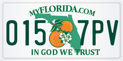 FL license plate 0157PV