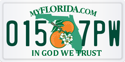 FL license plate 0157PW