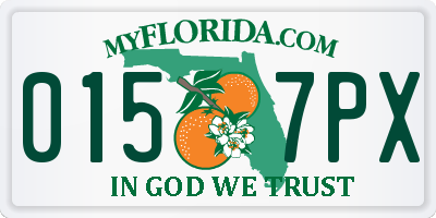 FL license plate 0157PX