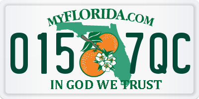 FL license plate 0157QC