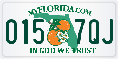 FL license plate 0157QJ