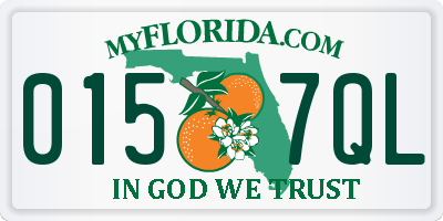 FL license plate 0157QL