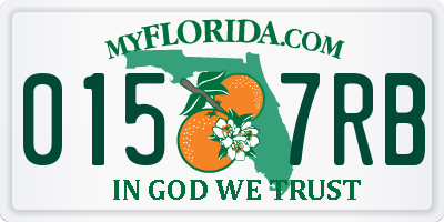 FL license plate 0157RB