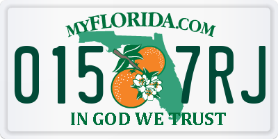 FL license plate 0157RJ